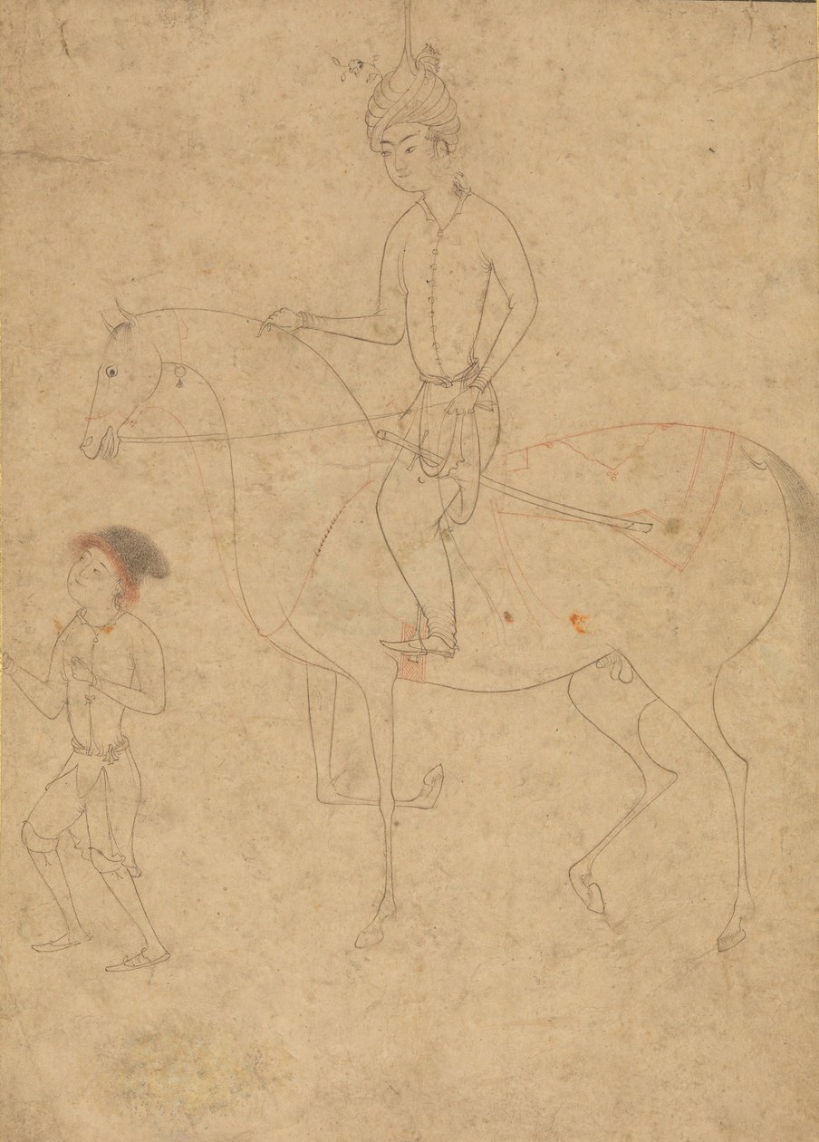 Brudgum och ryttare, 1540-50. av Unbekannt