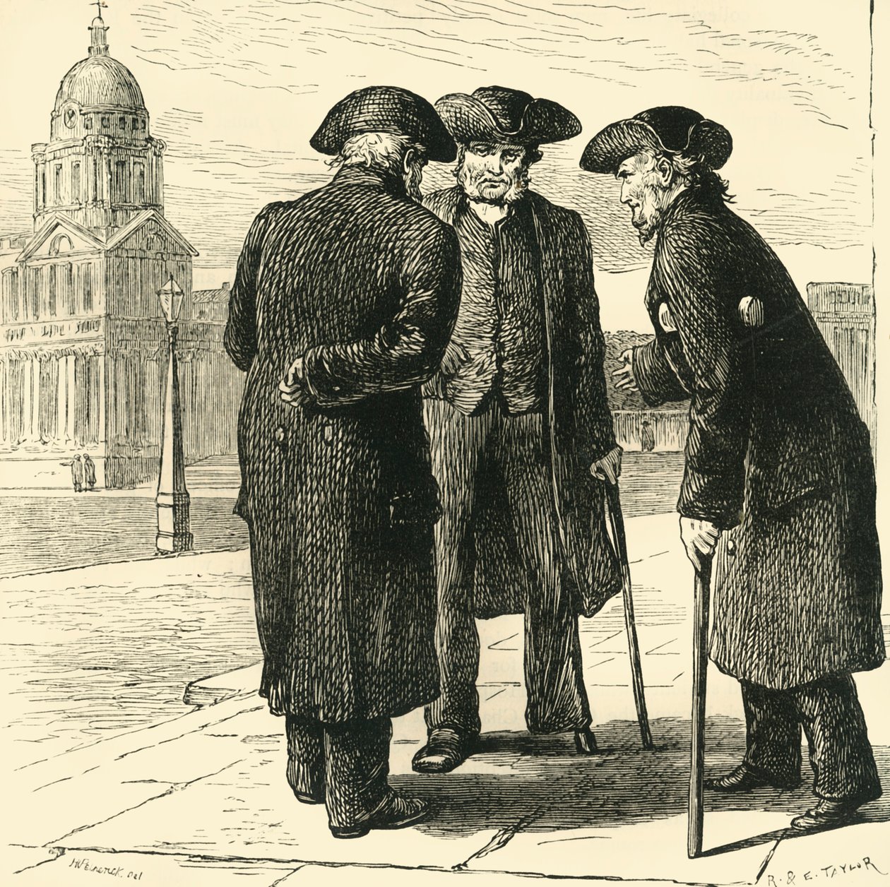 Grupp av pensionärer från Greenwich, c1878. av Unbekannt
