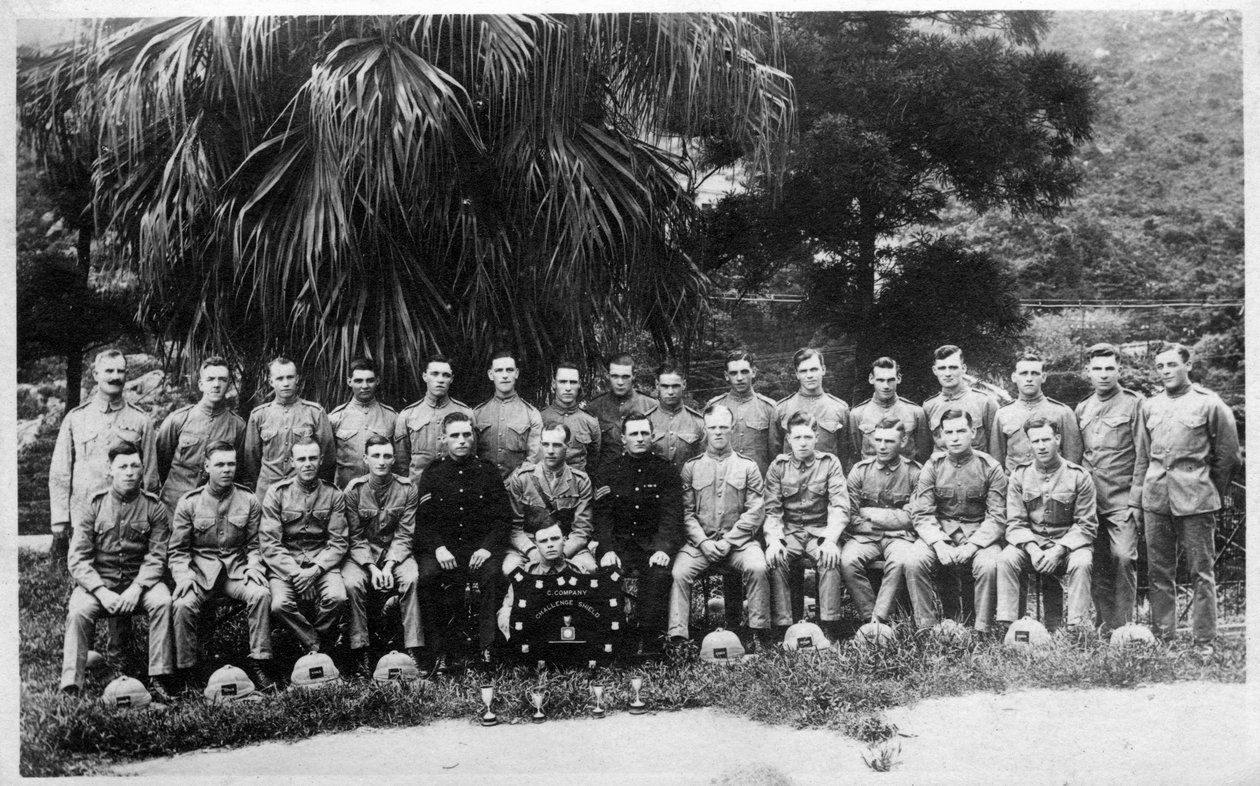 Gruppporträtt av C Company, 2:a bataljonen Kings Regiment, Irak, 1926 av Unbekannt