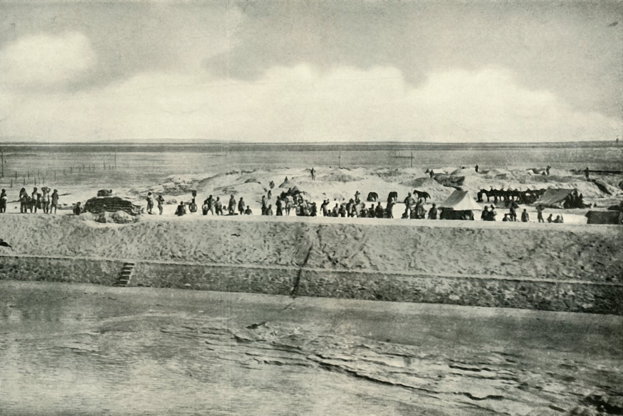 Bevakning av Suezkanalens stränder, 1919. av Unbekannt