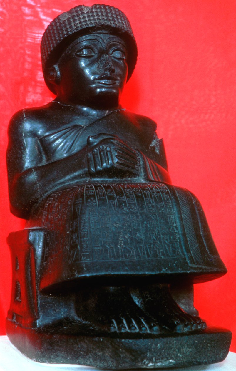 Gudea, härskare över stadsstaten Lagash i södra Babylon, nysumeriska, 2200-talet f.Kr. av Unbekannt
