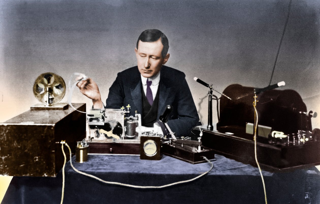 Guglielmo Marconi 1874-1937, italiensk fysiker och radiopionjär av Unbekannt