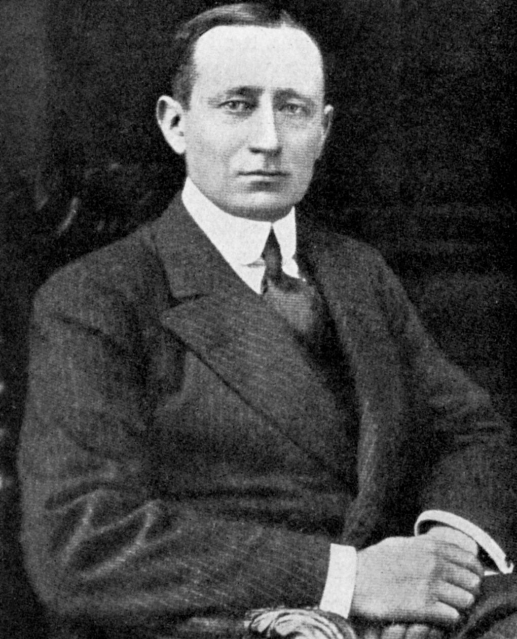 Guglielmo Marconi, italiensk uppfinnare, c1920 av Unbekannt