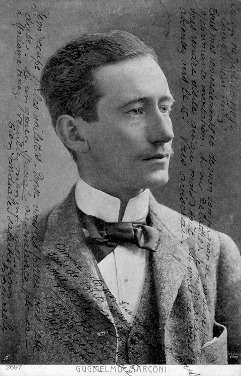 Guglielmo Marconi, italiensk fysiker och uppfinnare, c1909 av Unbekannt