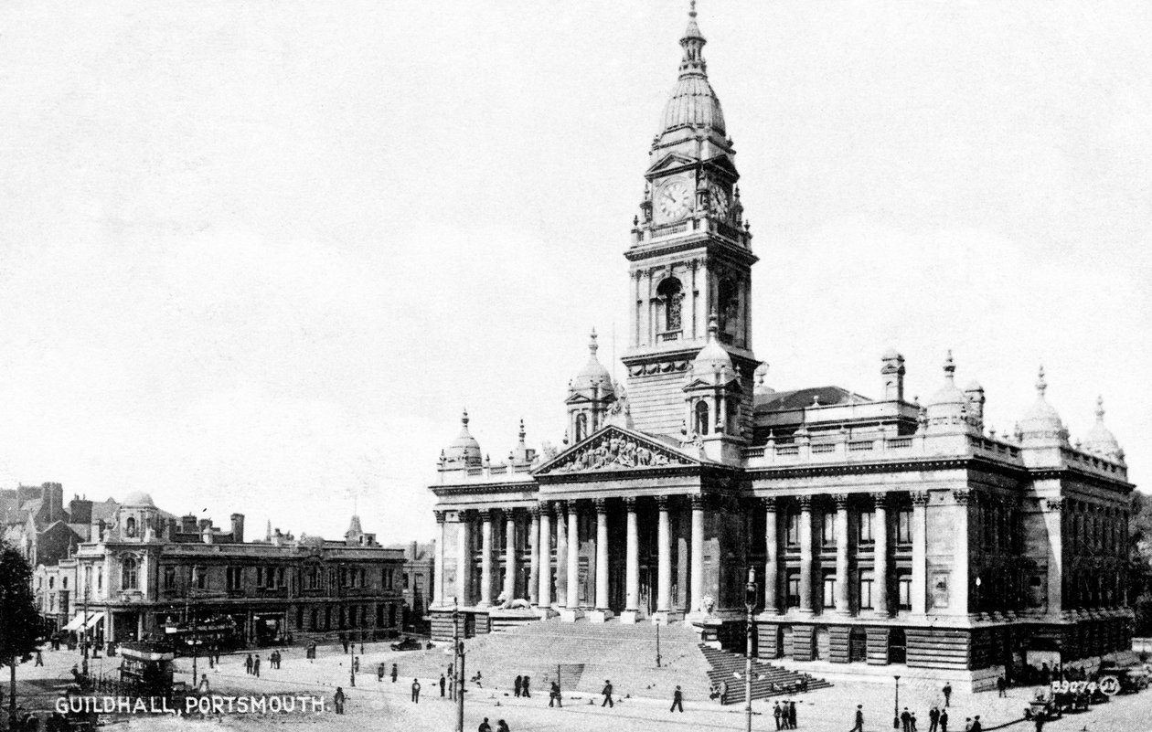 Guildhall, Portsmouth, Hampshire, tidigt 1900-tal av Unbekannt