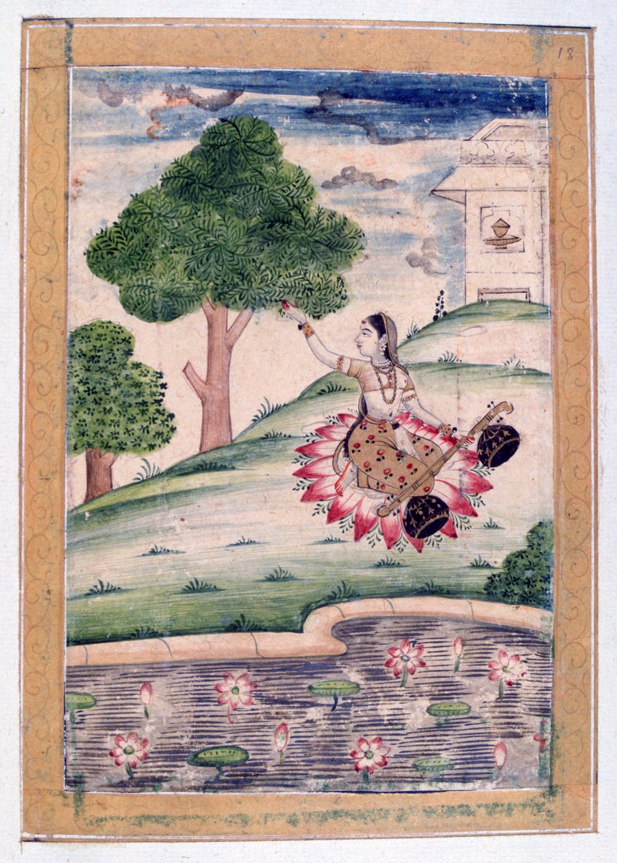 Gujari Ragini, Ragmala Album, School of Rajasthan, 1800-talet av Unbekannt