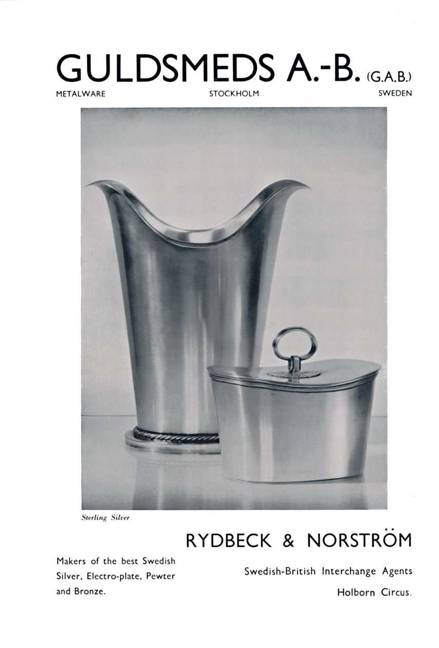 Guldsmeds A.-B. PLADDRA. - Sterling Silver - Rydbeck & Norström., 1939 av Unbekannt