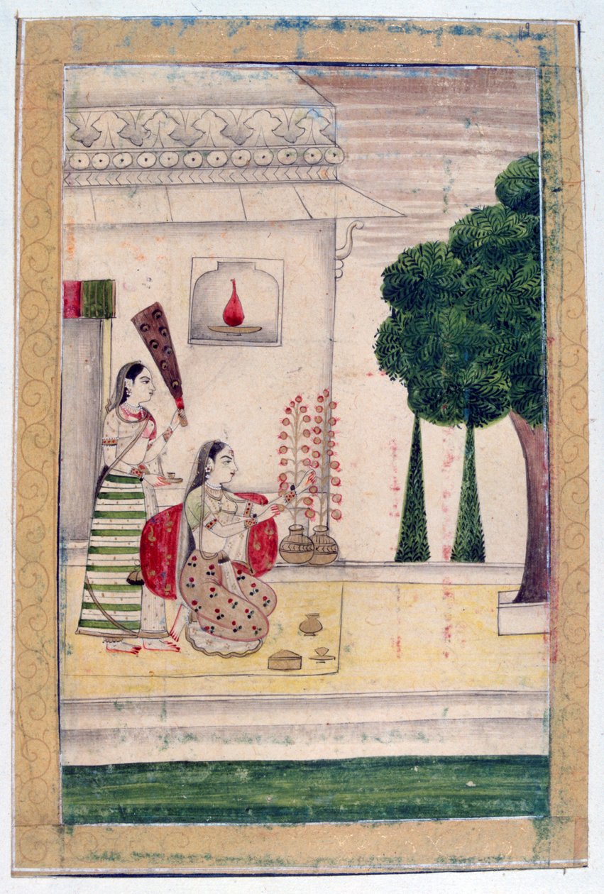 Gunakali Ragini, Ragamala Album, School of Rajasthan, 1800-talet av Unbekannt