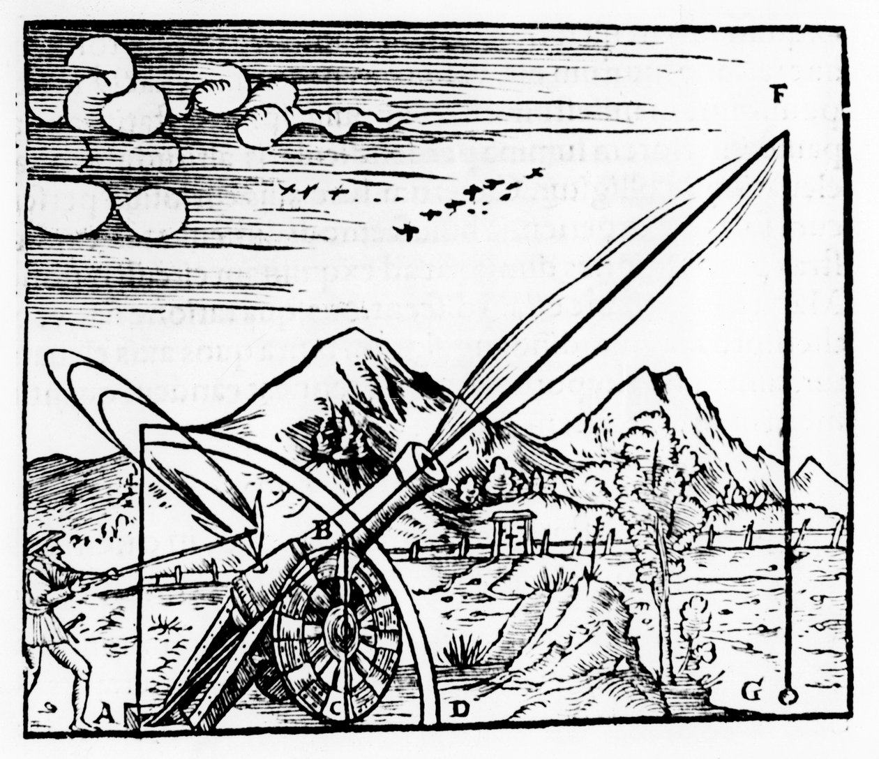 Gunner avfyrar en kanon, 1561 av Unbekannt