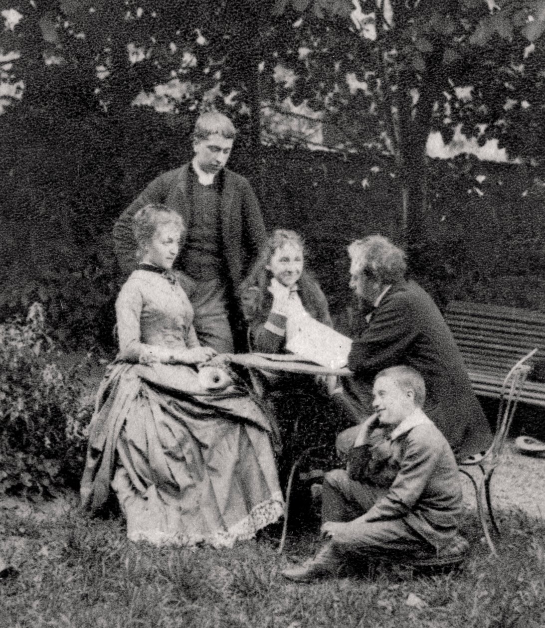 Gustave Eiffel, fransk ingenjör, med sin familj, 1882 av Unbekannt