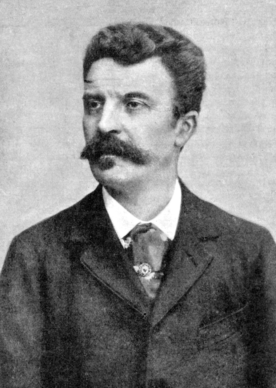 Guy de Maupassant 1850-1893, fransk författare, tidigt 1900-tal av Unbekannt