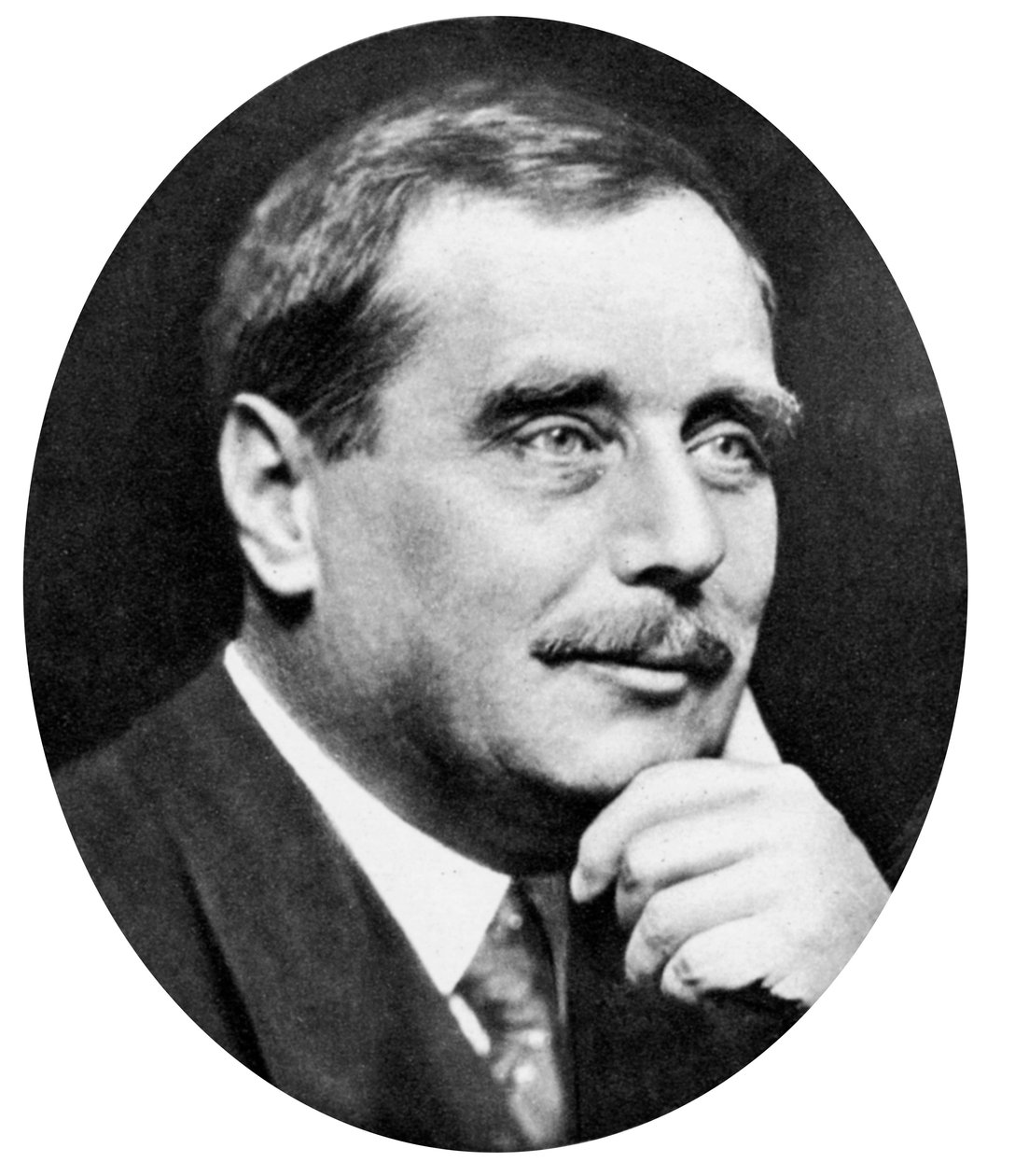 HG Wells 1865-1946, engelsk romanförfattare, författare och populärhistoriker, c1925 av Unbekannt