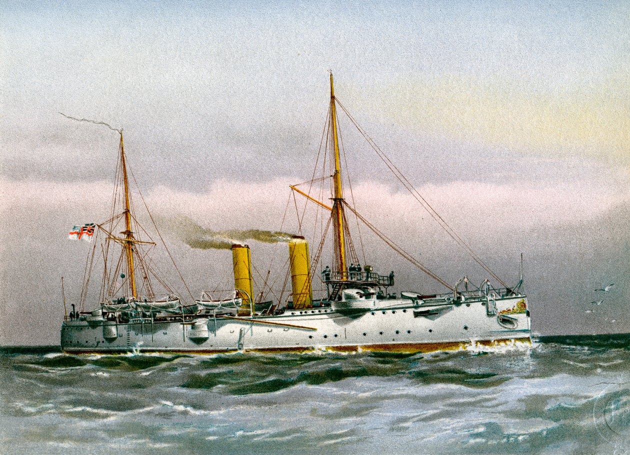 HMS Magicienne, Royal Navy 2:a klass kryssare, c1890-c1893 av Unbekannt