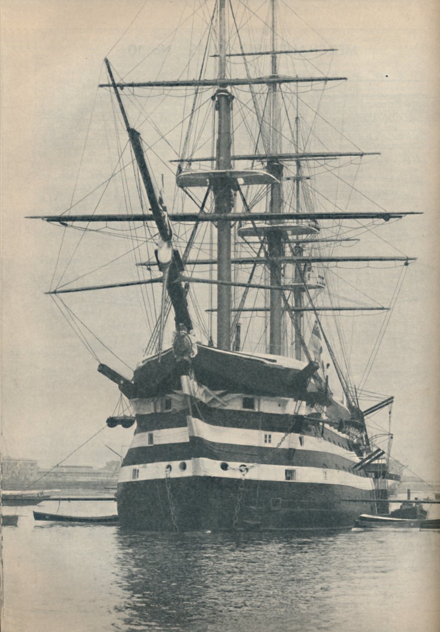 HMS Victory innan hon fördes till torrdocka 1922, 1936 av Unbekannt