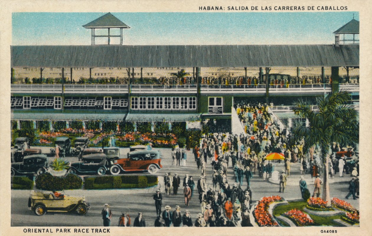Havanna: Start av hästkapplöpningen. Eastern Park Race Track, c1910 av Unbekannt