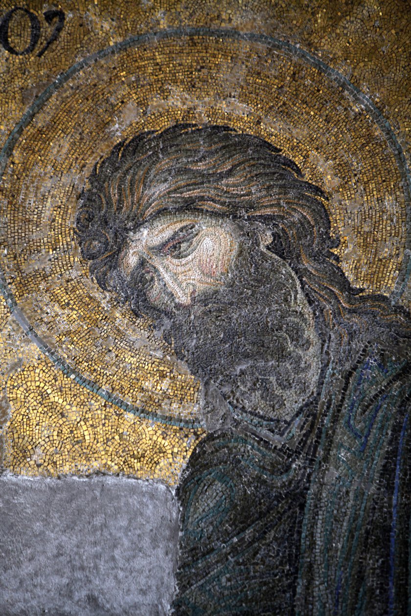 Hagia Sophia Deesis mosaik - Johannes Döparen Istanbul Turkiet av Unbekannt