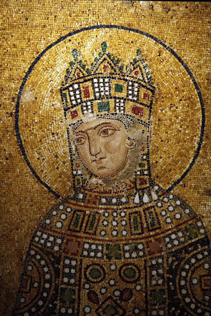 Hagia Sophia mosaikdetalj: Empress Zoe Istanbul Turquie av Unbekannt