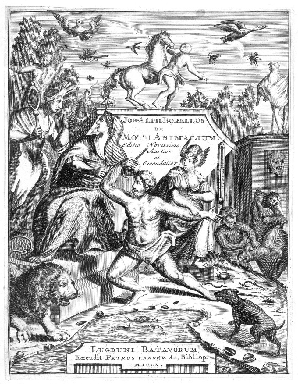 Halvtitel av De Motu Animalum av Giovanni Borelli, 1710 av Unbekannt