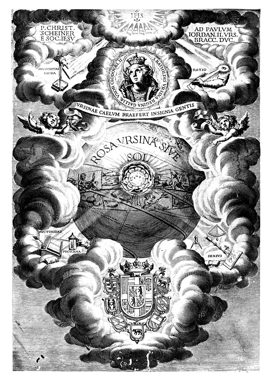 Halvtitel av Rosa Ursina, av Christopher Scheiner, 1630 av Unbekannt
