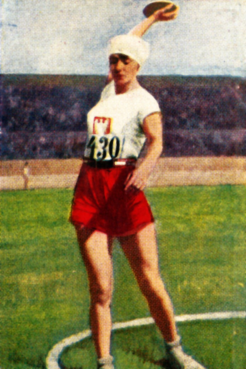 Halina Konopacka från Polen, världsmästare i diskuskastare, 1928. av Unbekannt