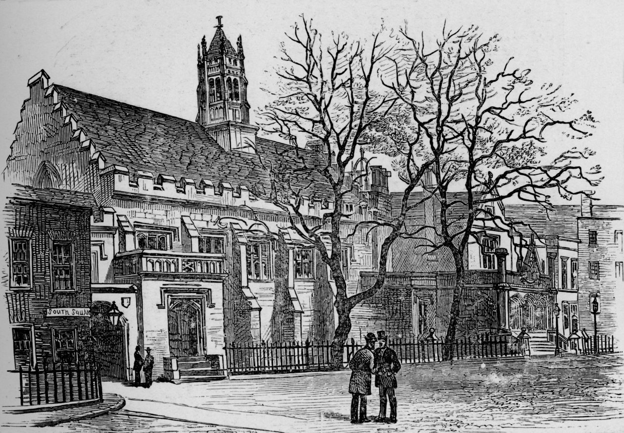Hall och bibliotek, Grays Inn, 1890 av Unbekannt
