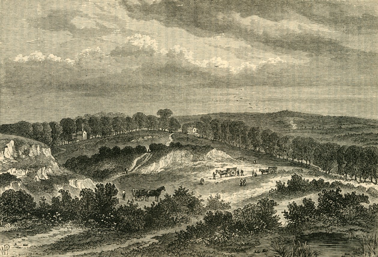 Hampstead Heath 1840, c1876. av Unbekannt