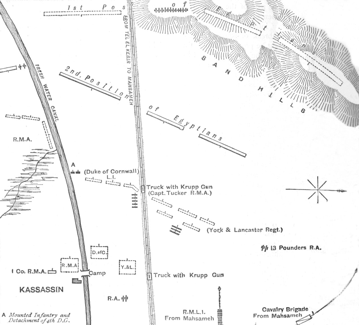 Handskiss av handlingen i Kassassin, 28 augusti 1882, 1882 av Unbekannt