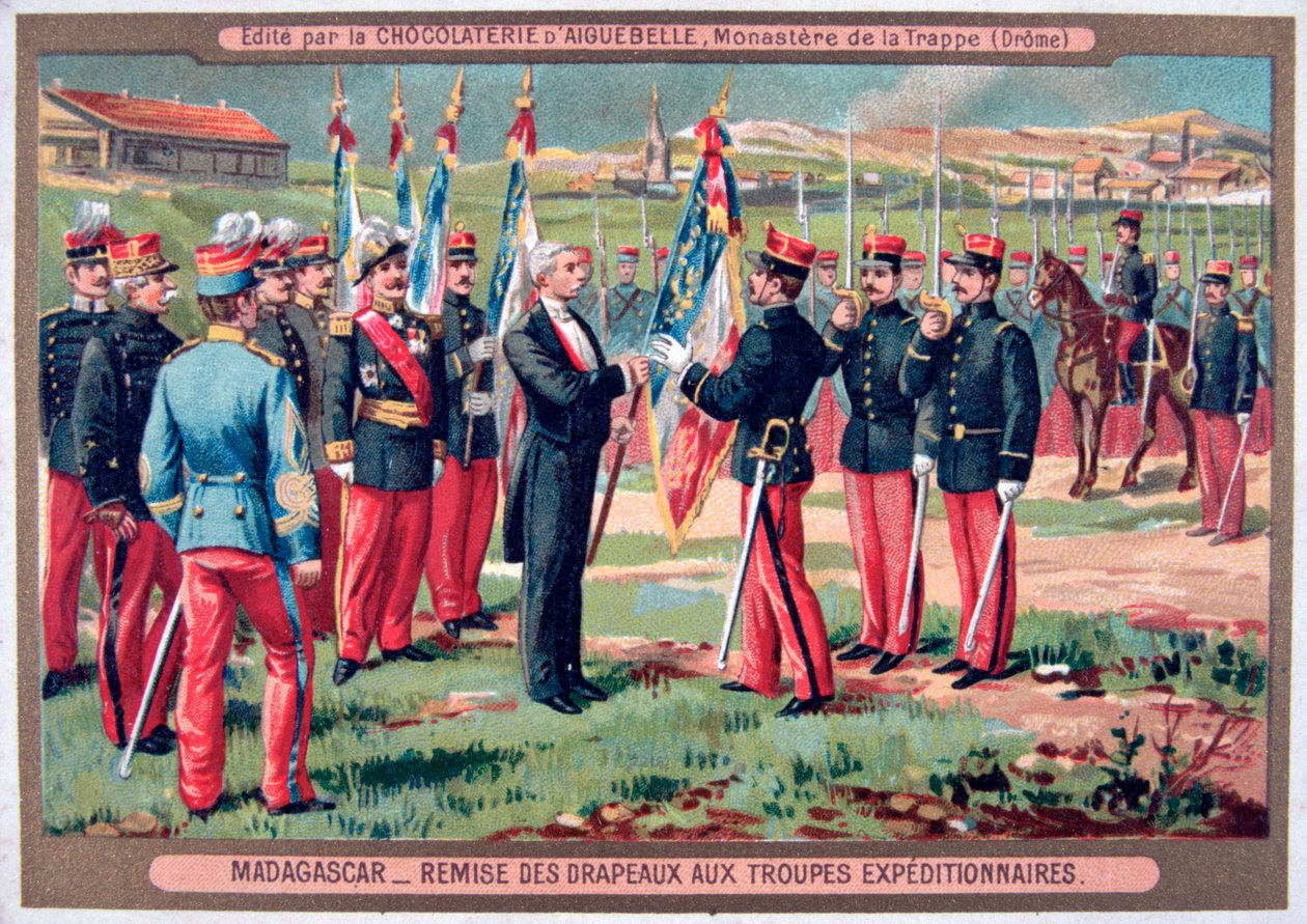 Överlämnande av flaggan till expeditionstrupperna, Madagaskar, 1883-1896 av Unbekannt
