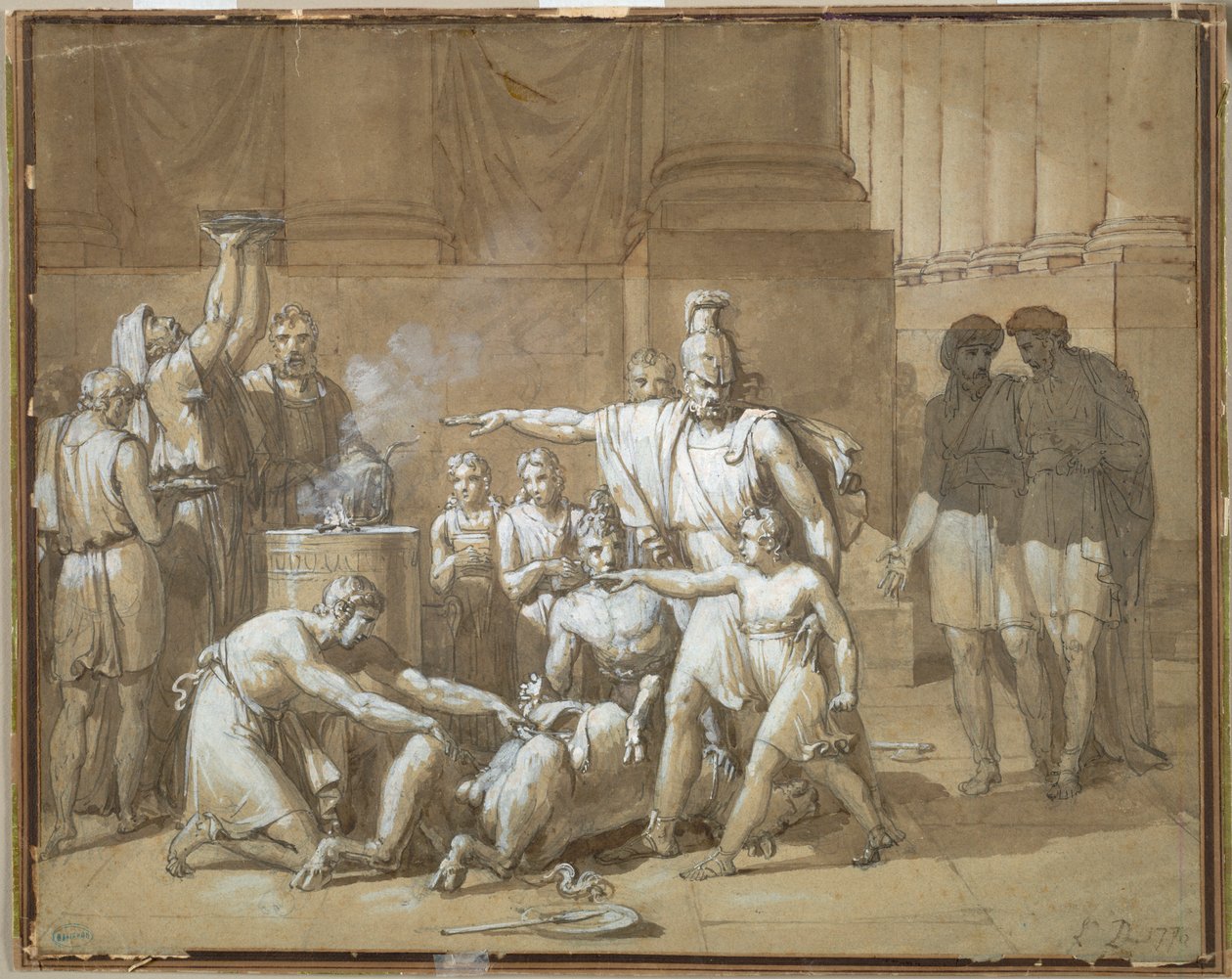 Hannibal svära evig fiendskap mot Rom, ca. 1808. av Unbekannt