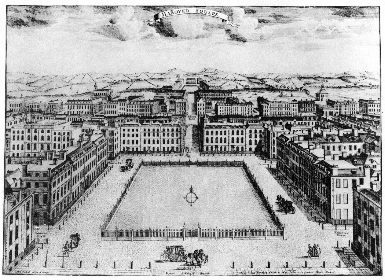 Hanover Square, London, 1700-talet 1907 av Unbekannt