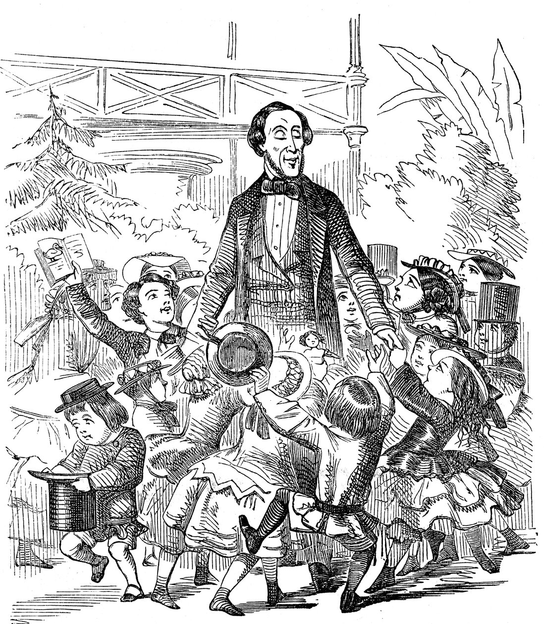 Hans Christian Andersen 1805-1875, dansk författare, 1857 av Unbekannt
