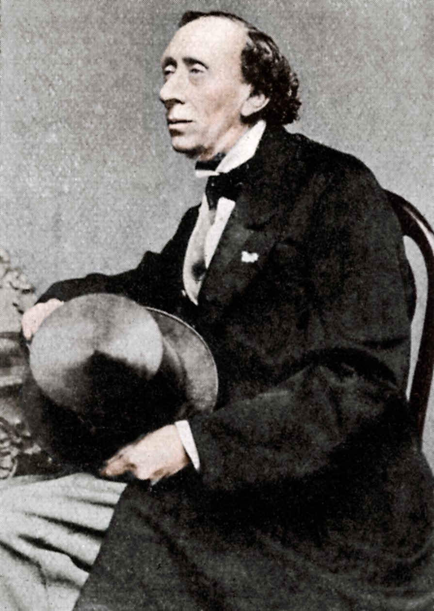Hans Christian Andersen, dansk författare och poet, mitten av 1800-talet av Unbekannt