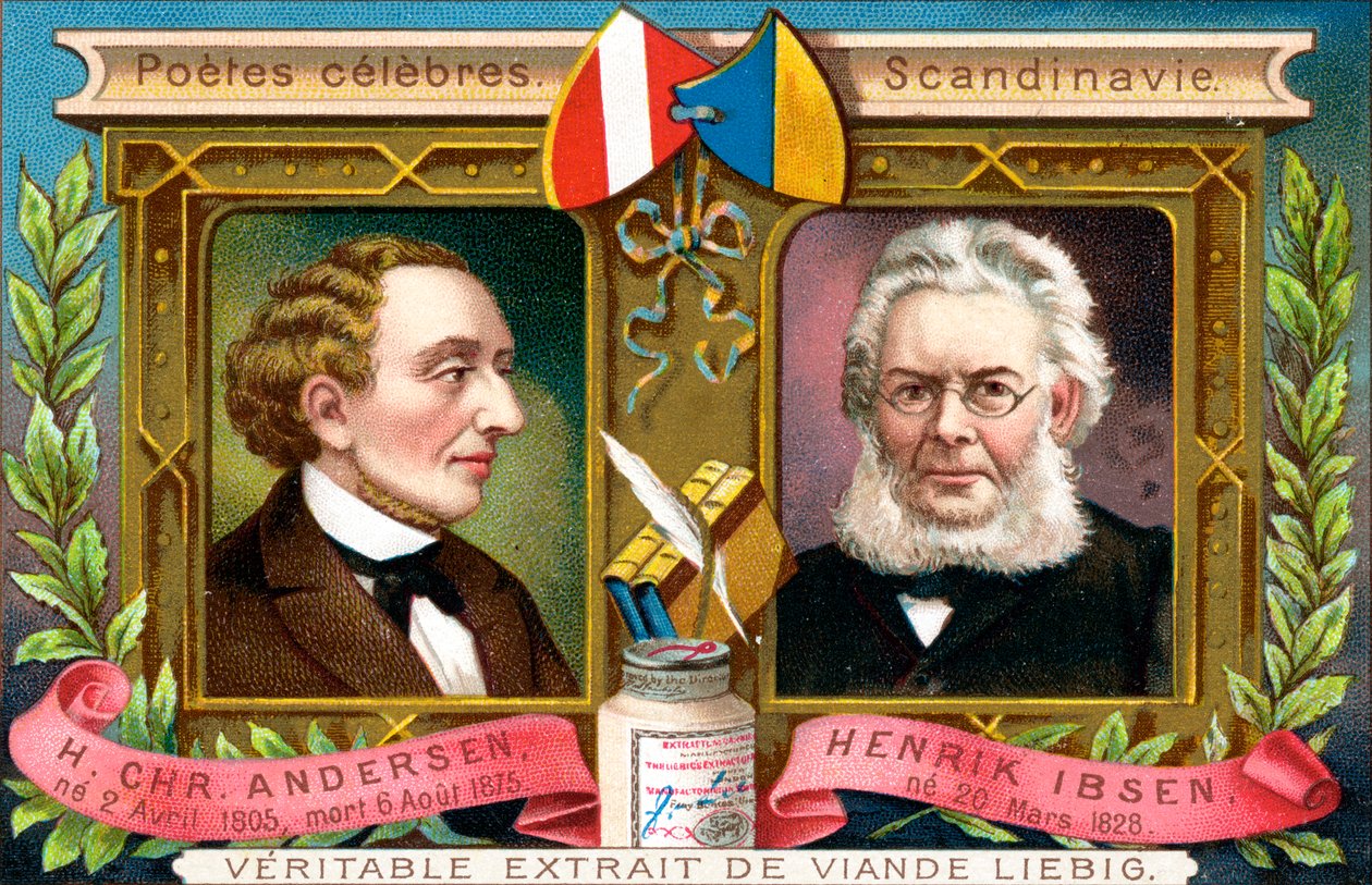 Hans Christian Andersson och Henrik Ibsen, c1900 av Unbekannt