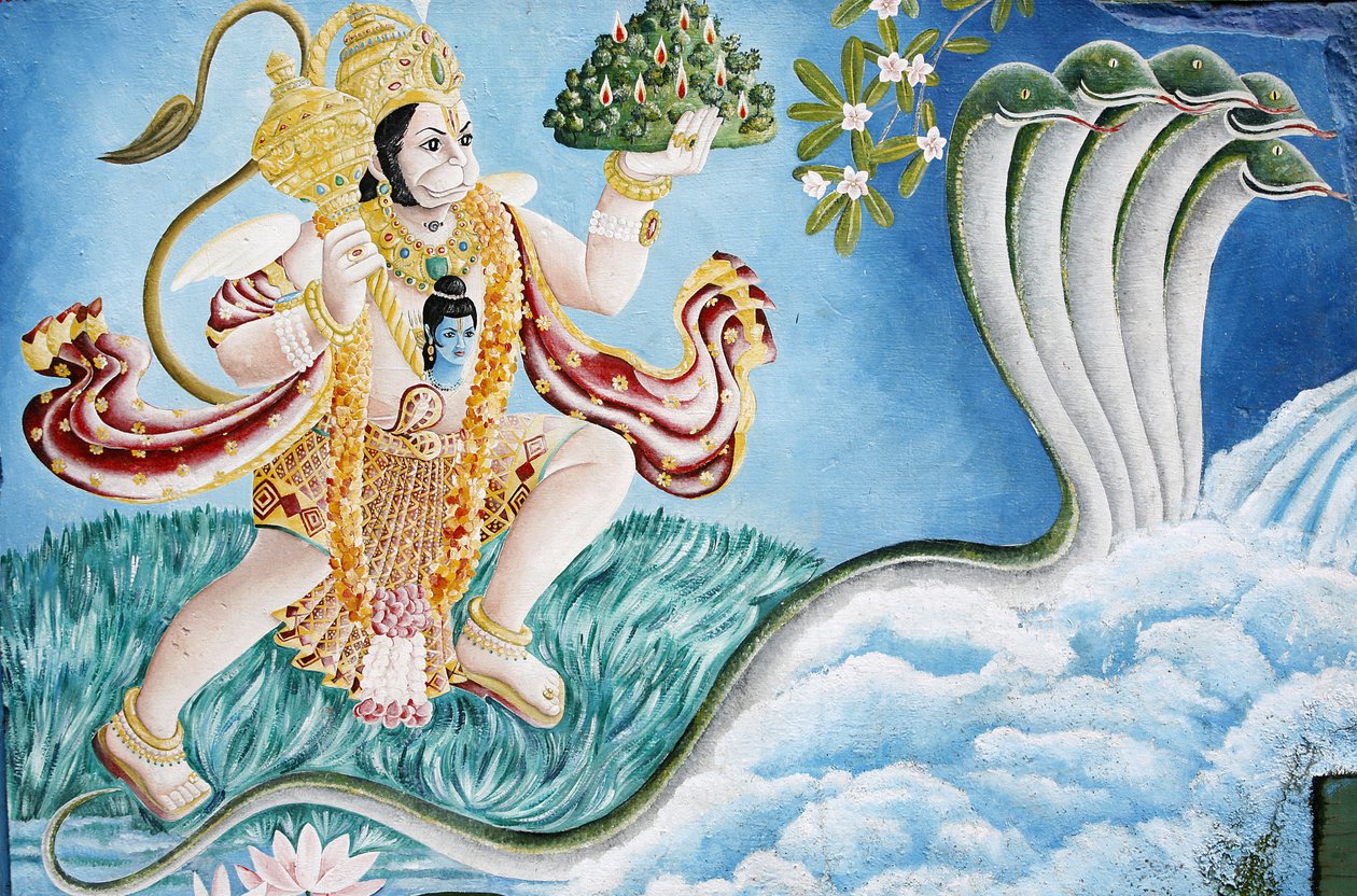 Hanuman Monkey God. Pashupatinah, Katmandu, Nepal av Unbekannt