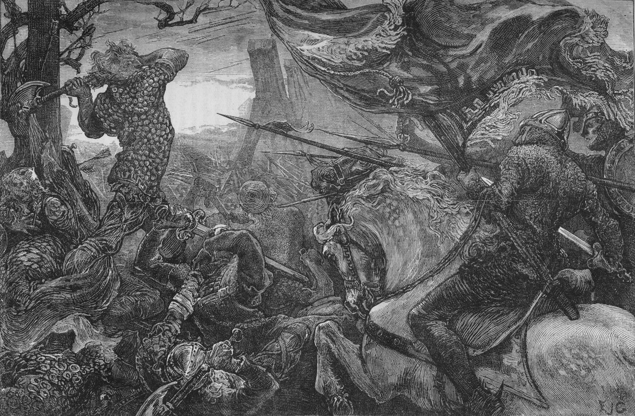 Harold vid slaget vid Hastings, 1066, c1880 av Unbekannt