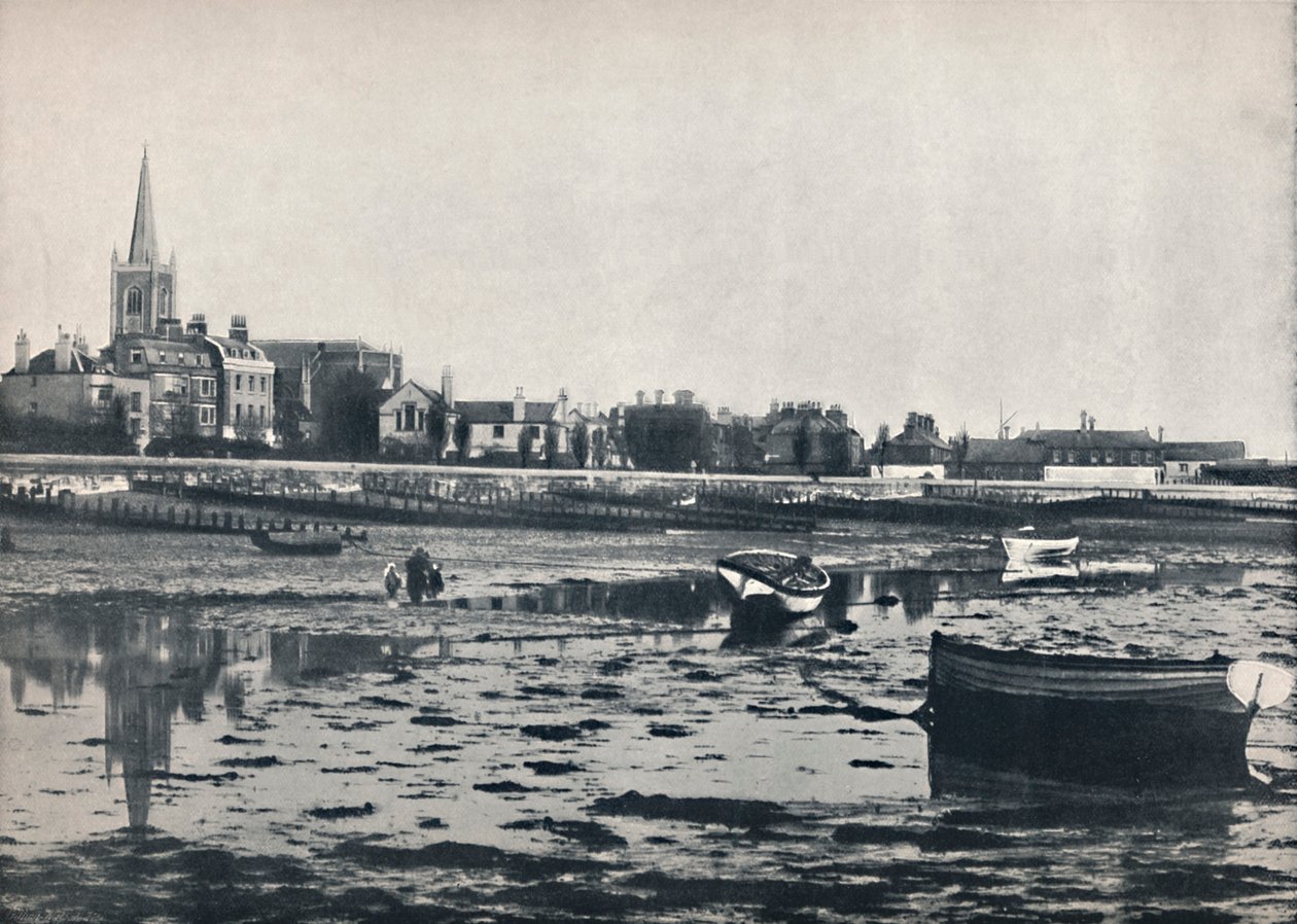 Harwich - The Beach at Low Tide, 1895 av Unbekannt