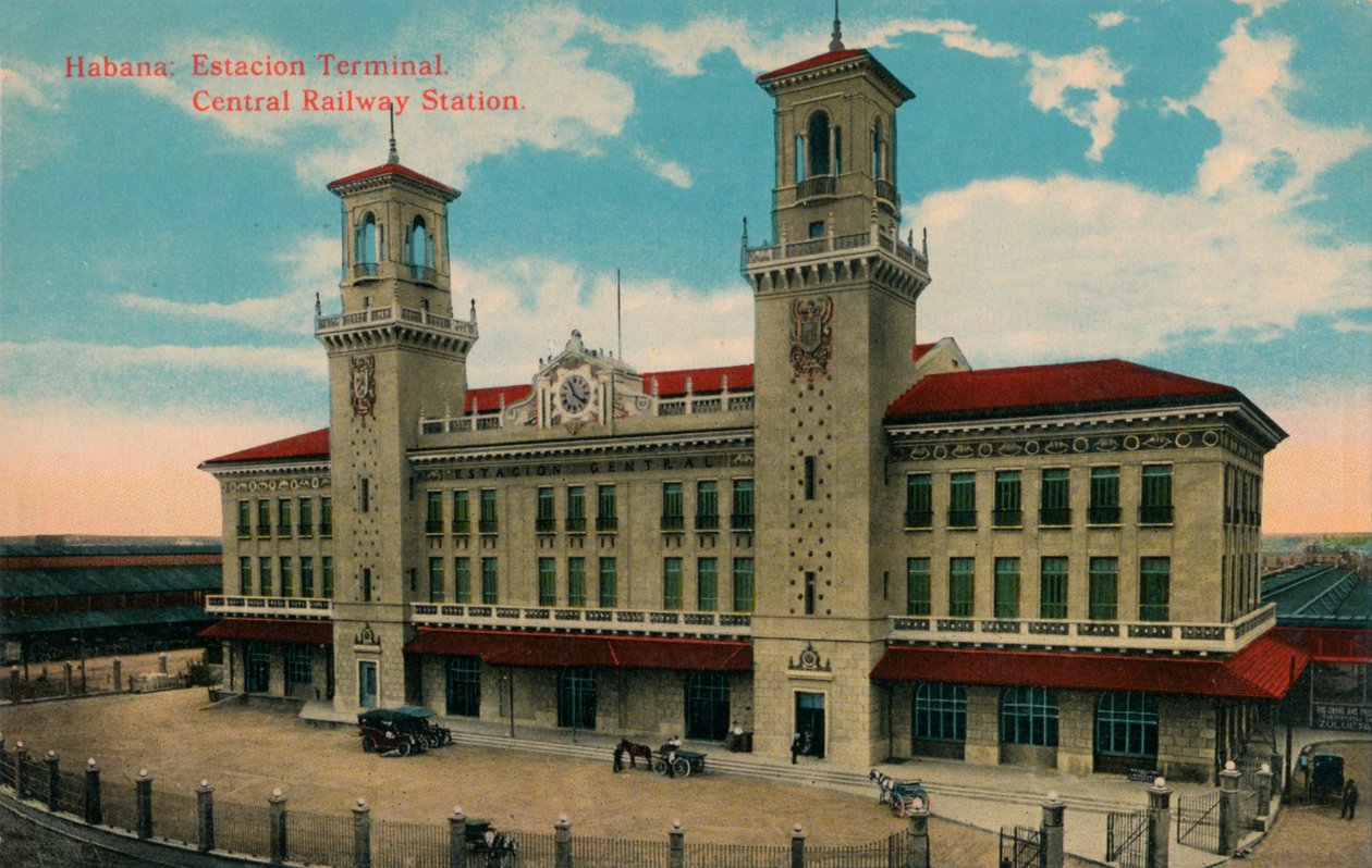 Havannas centralstation, Kuba, c1912 av Unbekannt
