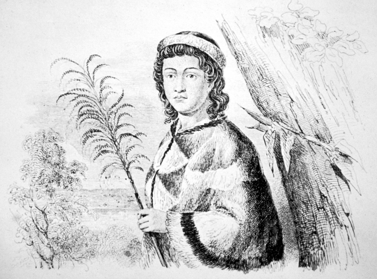 Hawaiianska prinsessan Nahienaena. c1700-talet av Unbekannt