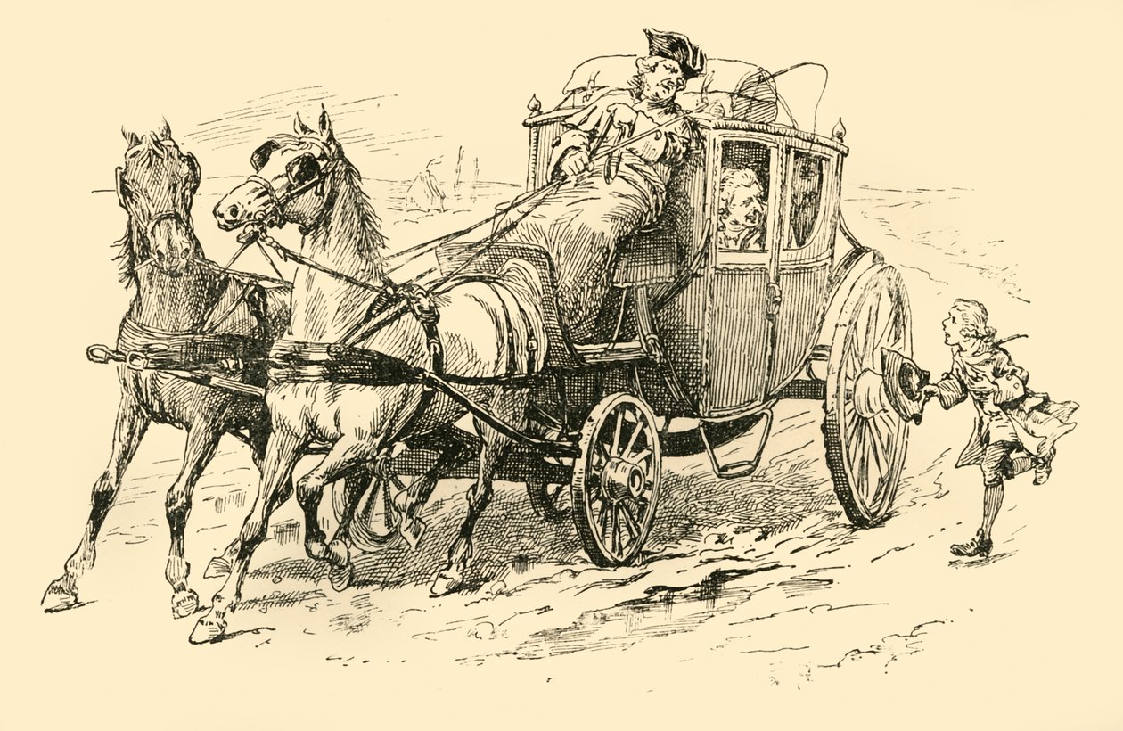 Han kallade till kusken att sluta, 1907. av Unbekannt