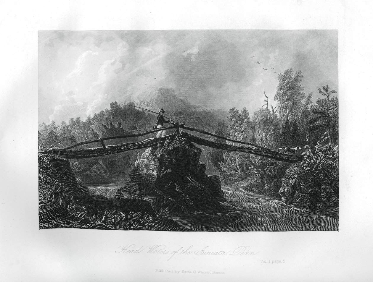 Huvudvatten av Juniata River, Pennsylvania, 1855 av Unbekannt
