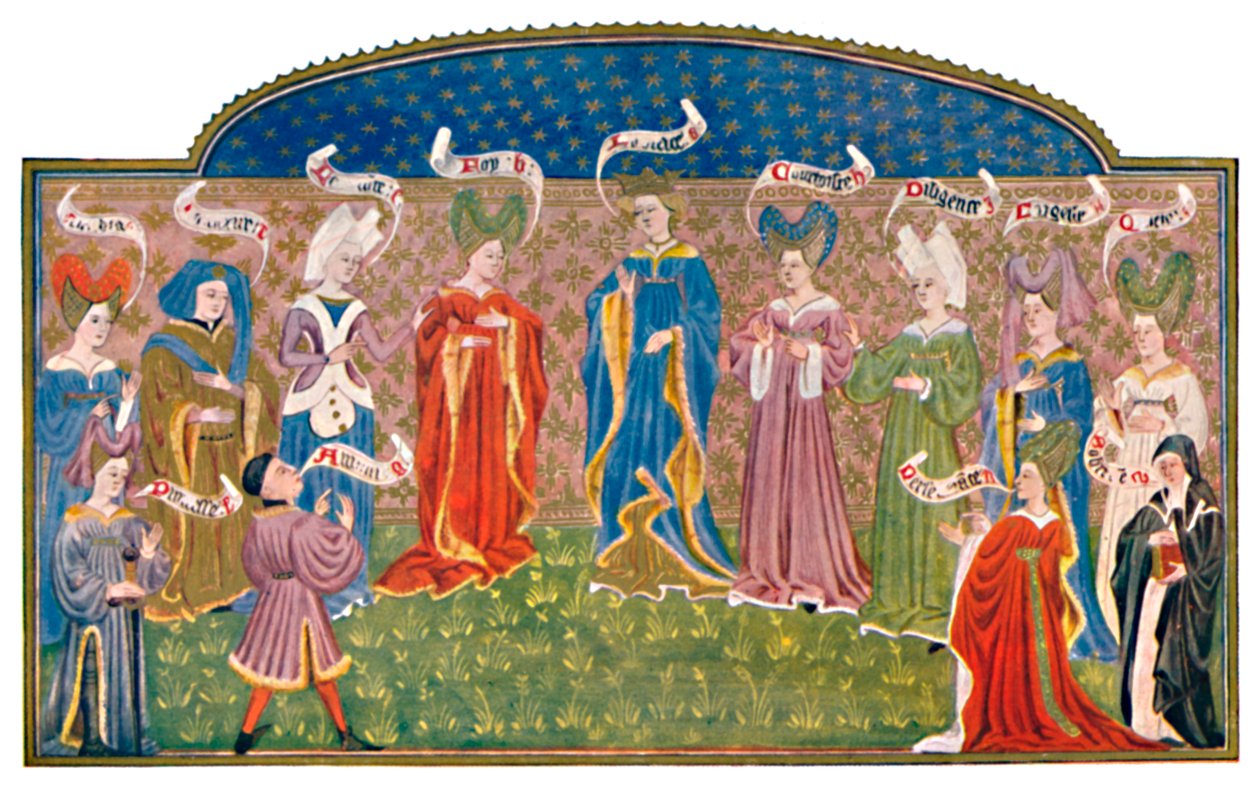 Huvudbonader i det femtonde århundradet MS. Roy. 15 E. v., 1400-talet, 1903 av Unbekannt
