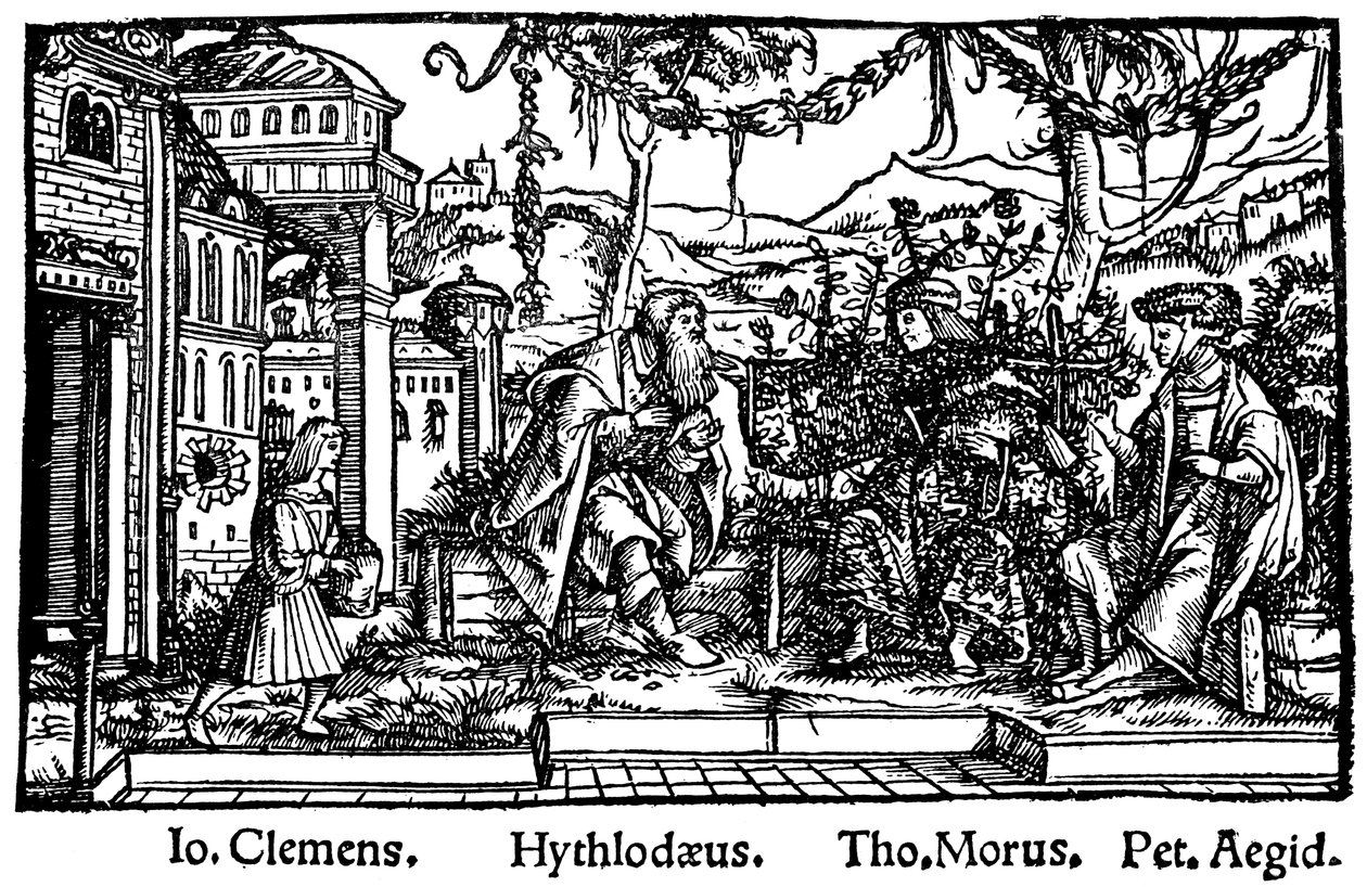 Huvudstycke från Thomas Mores Utopia, 1518 av Unbekannt