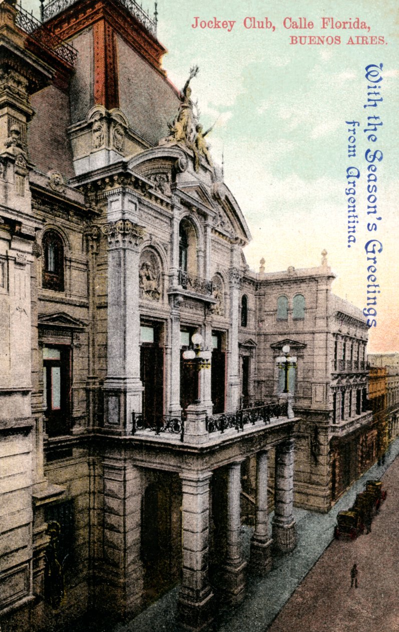 Jockeyklubbens högkvarter, Calle Florida, Buenos Aires, Argentina, tidigt 1900-tal av Unbekannt