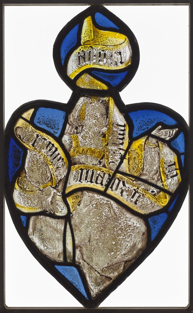Hjärtformad panel: Figur av en kvinna med en banderole Sibyl, ca. 1480-1520. av Unbekannt