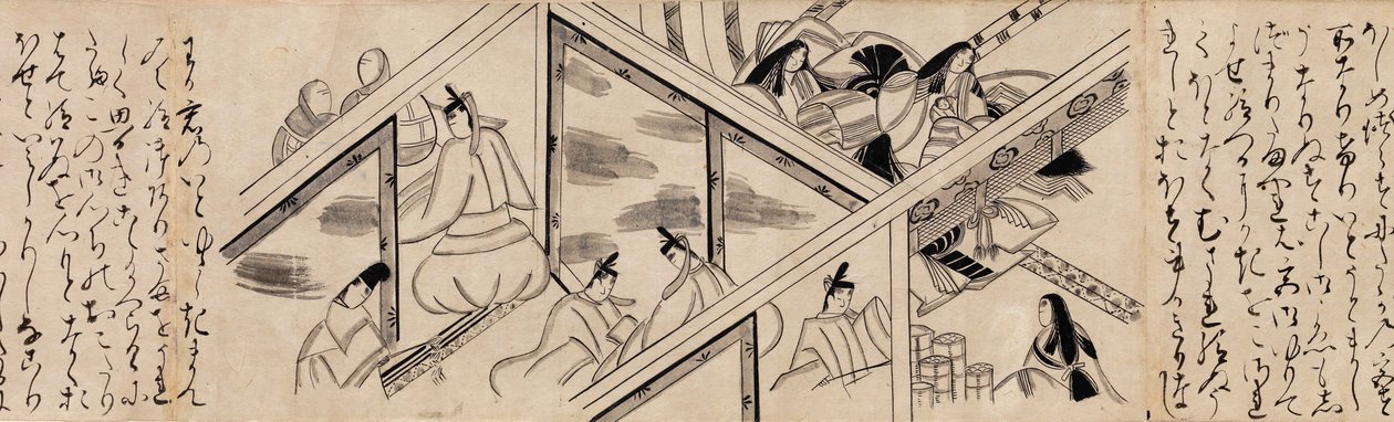 Heartvine Aoi kapitel från The Tale of Genji Genji monogatari, 1500-talet. av Unbekannt