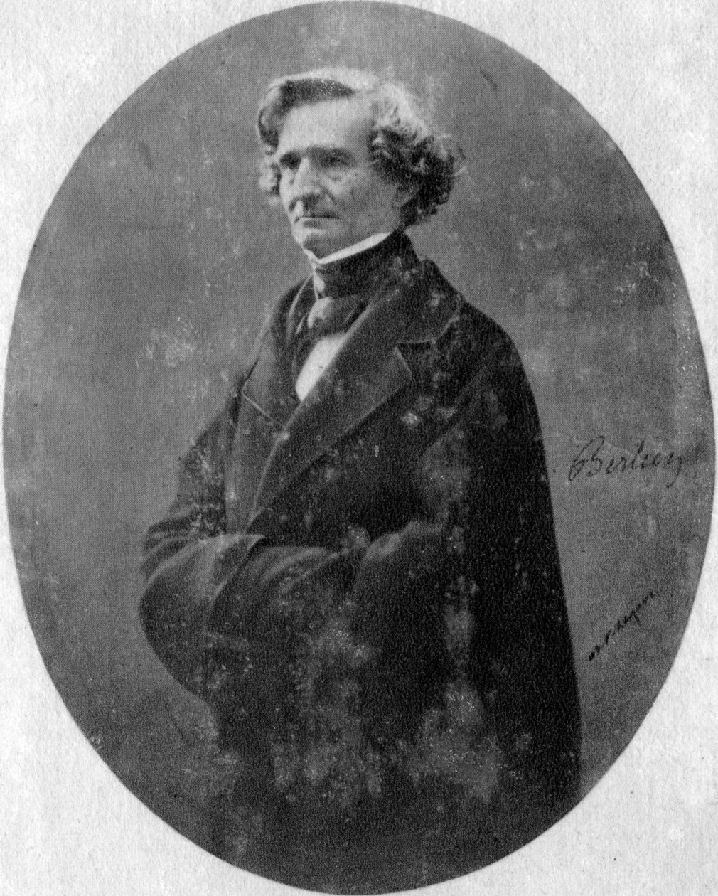 Hector Berlioz, fransk romantisk kompositör, c1845-1869 av Unbekannt