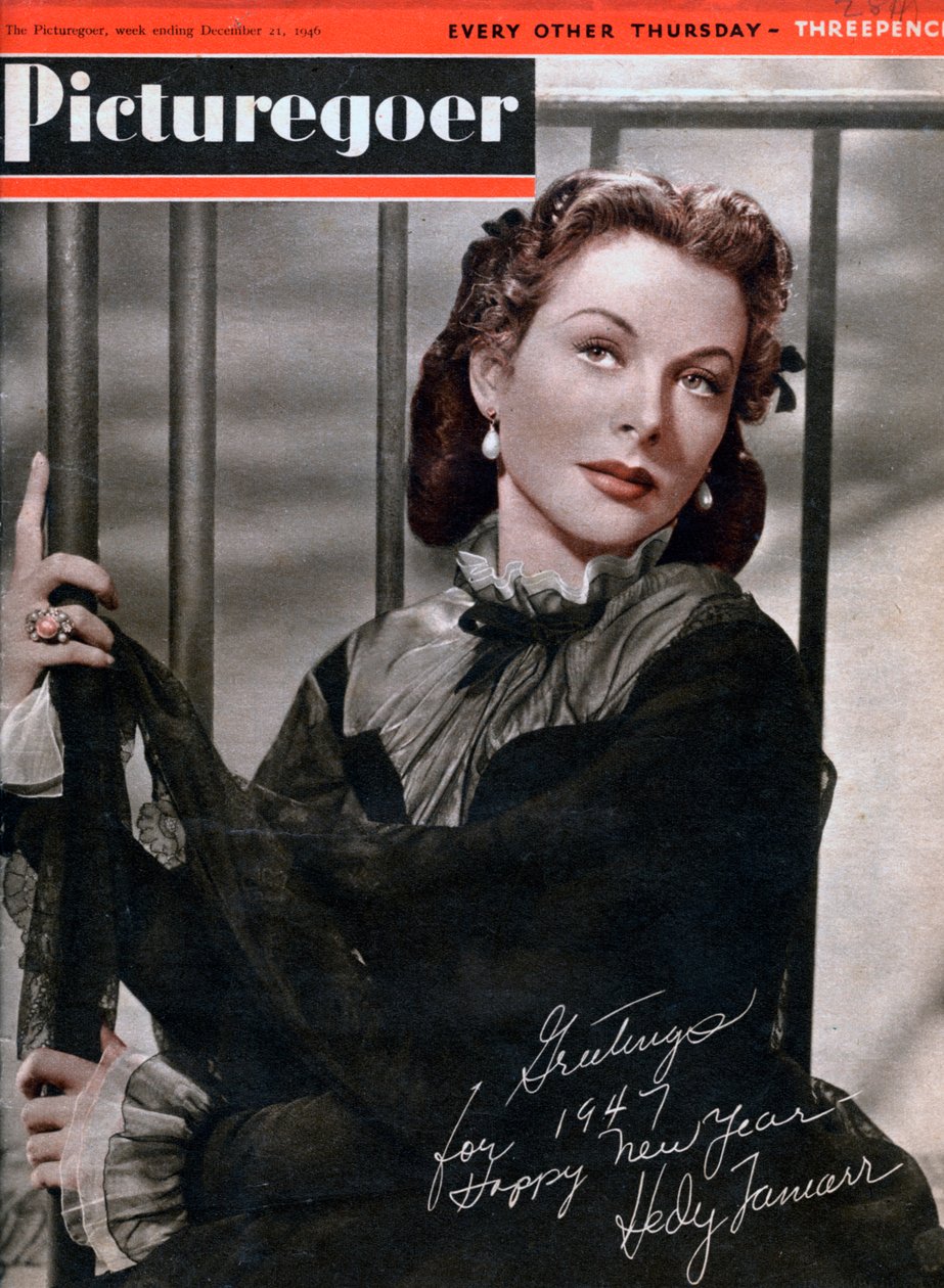 Hedy Lamarr 1914-2000, österrikiskfödd amerikansk skådespelerska, 1946 av Unbekannt