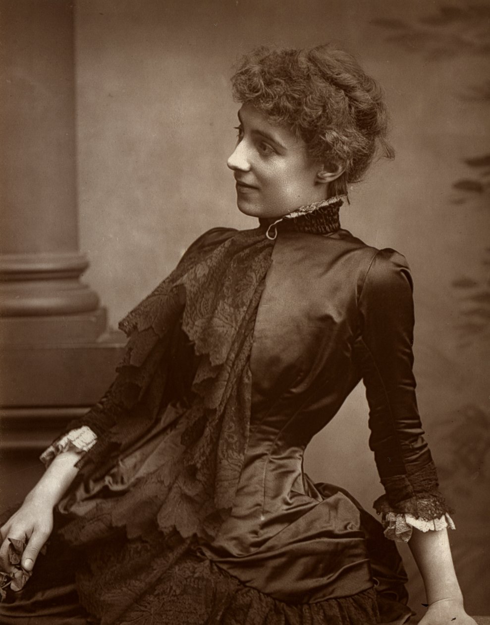 Helen Maud Holt Mrs Beerbohm Tree, brittisk skådespelerska, 1884 av Unbekannt