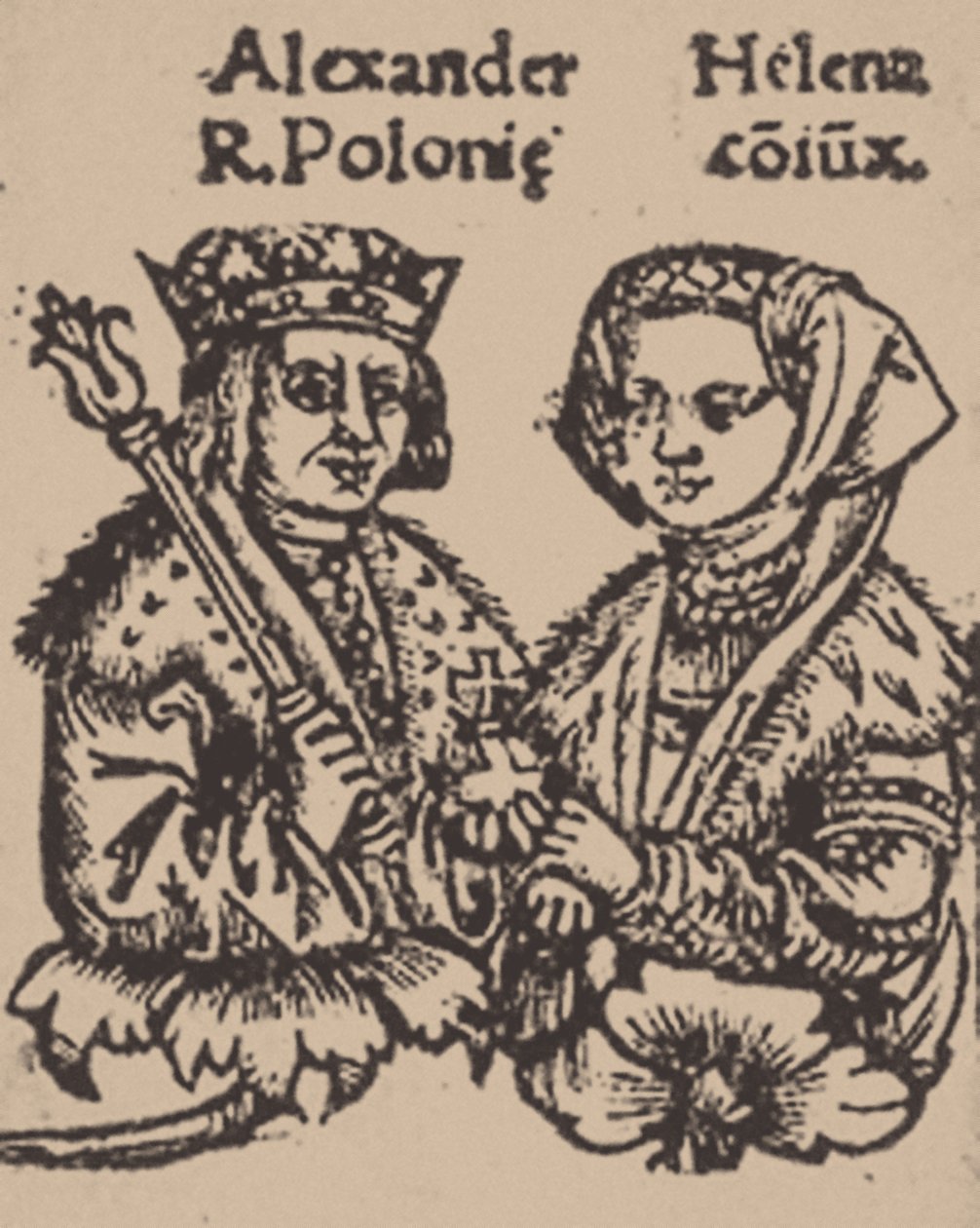 Helena Ivanovna av Moskva med Alexander Jagiellon, 1519 av Unbekannt