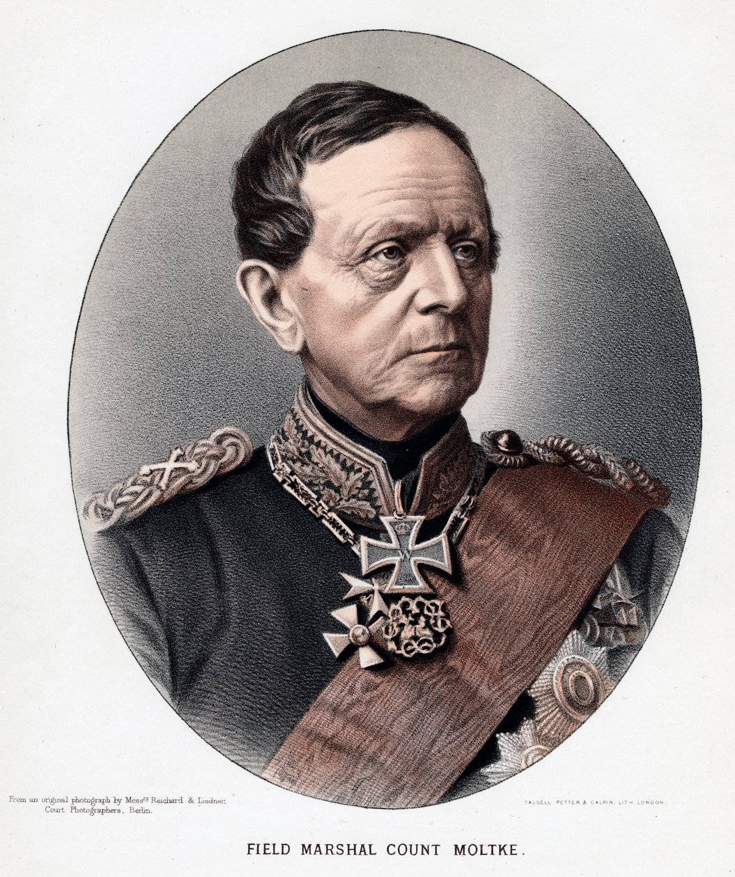 Helmuth Karl Bernhard, greve von Moltke, preussisk general och statsman, c1880 av Unbekannt